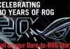 ASUS ROG : Le Pack complet 20e anniversaire est disponible ASUS ROG