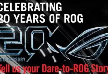 ASUS ROG : Le Pack complet 20e anniversaire est disponible ASUS ROG