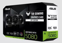 ASUS TUF RTX5080 BTF OC : la carte de nouvelle conception ASUS TUF RTX5080 BTFOC