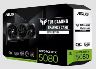 ASUS TUF RTX5080 BTF OC : la carte de nouvelle conception ASUS TUF RTX5080 BTFOC